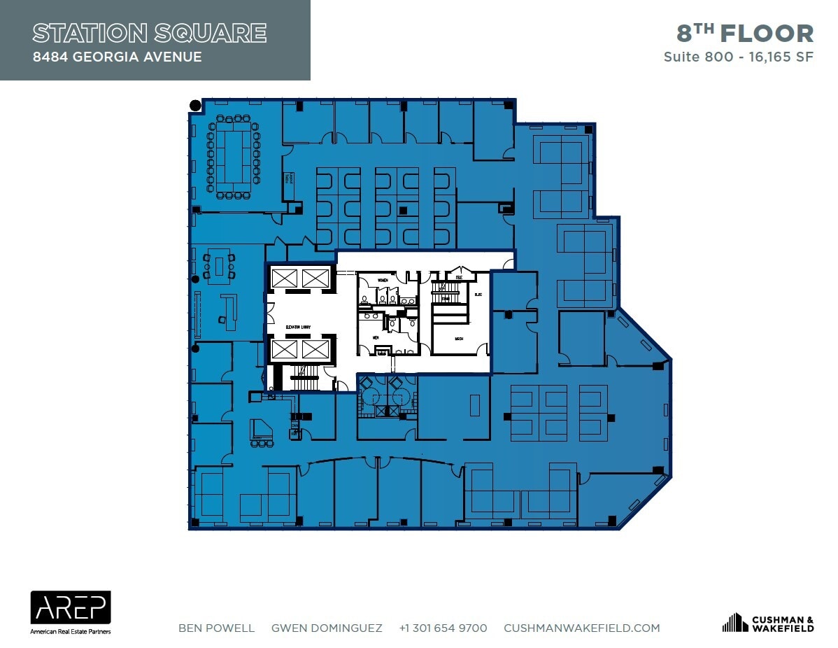 1100 Wayne Ave, Silver Spring, MD à louer Plan d’étage- Image 1 de 1