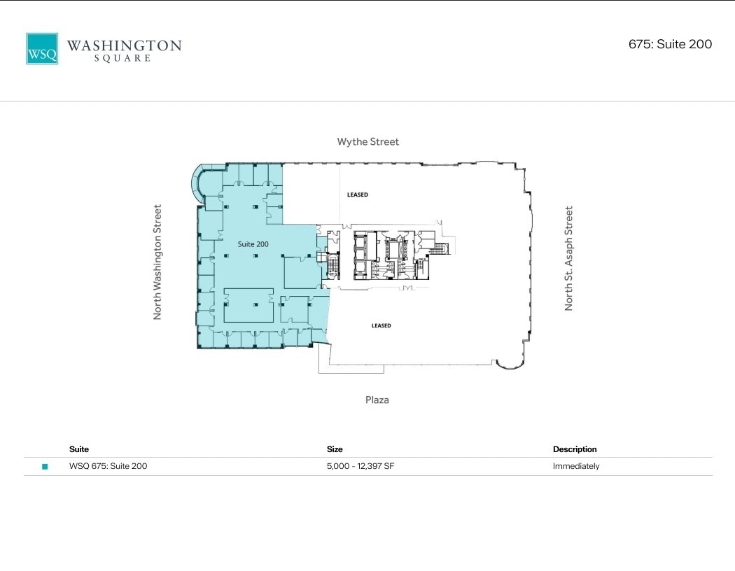 675 N Washington St, Alexandria, VA for lease Floor Plan- Image 1 of 1