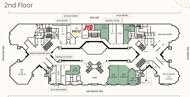 2424 Kalakaua Ave, Honolulu, HI à louer Plan d’étage- Image 1 de 1