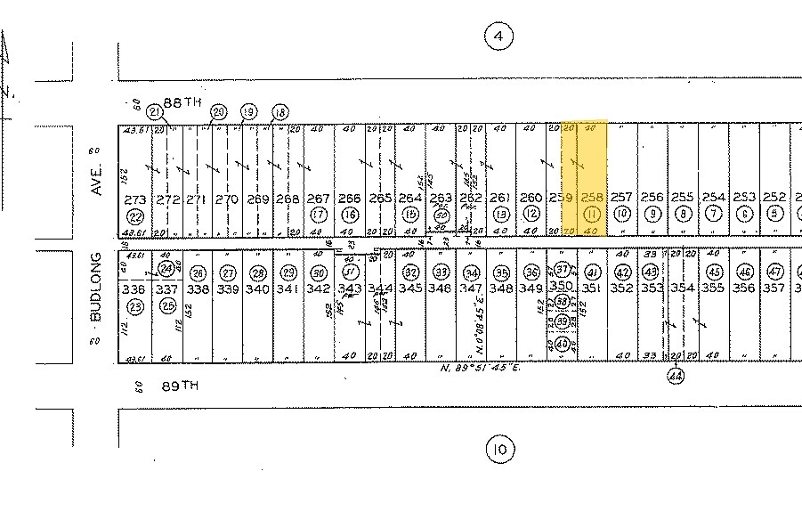 1050 W 88th St, Los Angeles, CA à vendre - Plan cadastral - Image 1 de 6