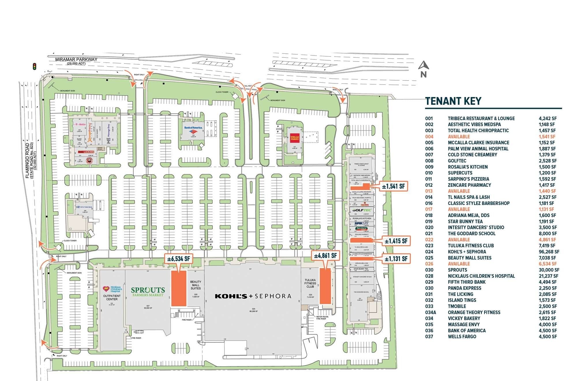 12176-12250 Miramar Pky, Hollywood, FL à louer Plan de site- Image 1 de 1