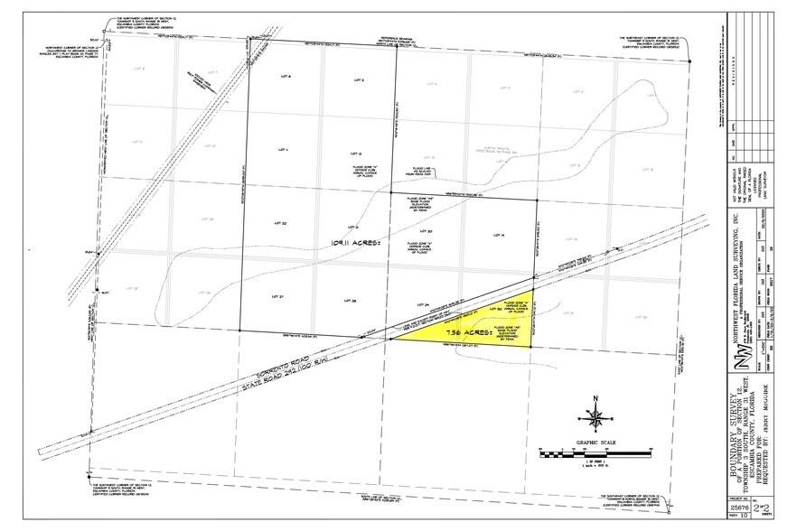 Sorrento Road, Pensacola, FL à vendre - Plan cadastral - Image 2 de 2