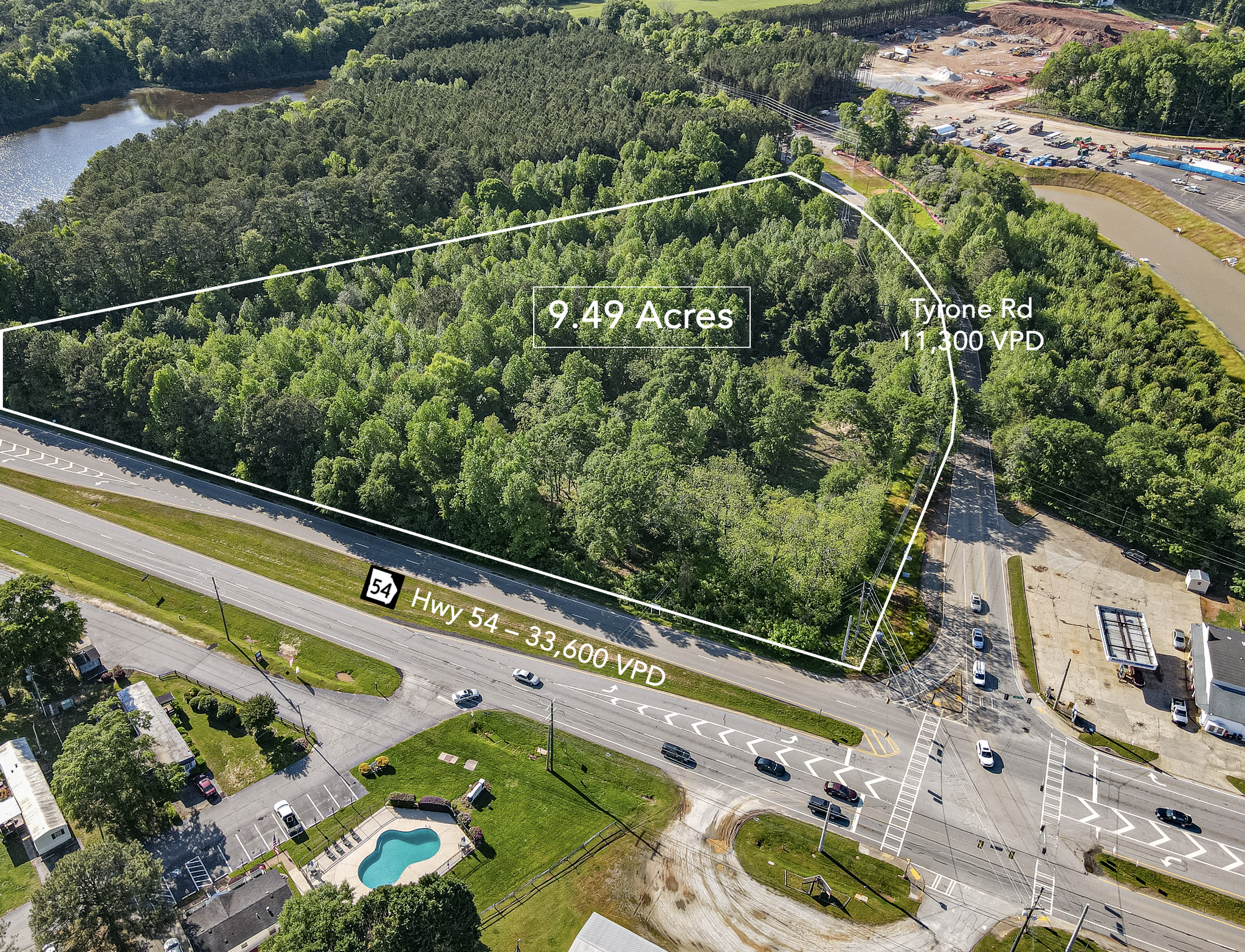 Highway 54 Hwy, Fayetteville, GA for sale Aerial- Image 1 of 5