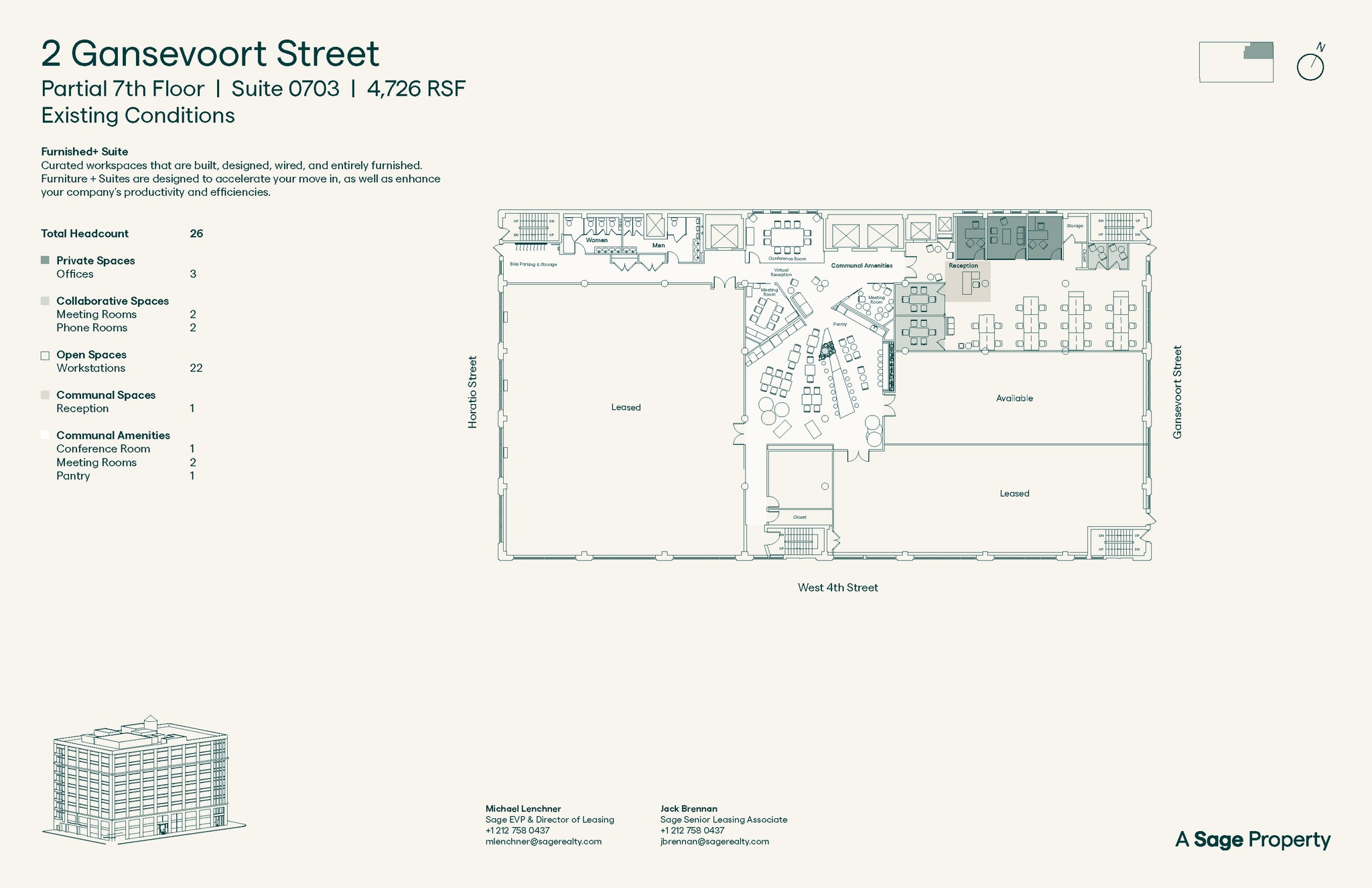 2 Gansevoort St, New York, NY à louer Plan d’étage- Image 1 de 7