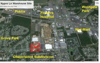 365 Nypro Ln, Dothan, AL - AERIAL  map view