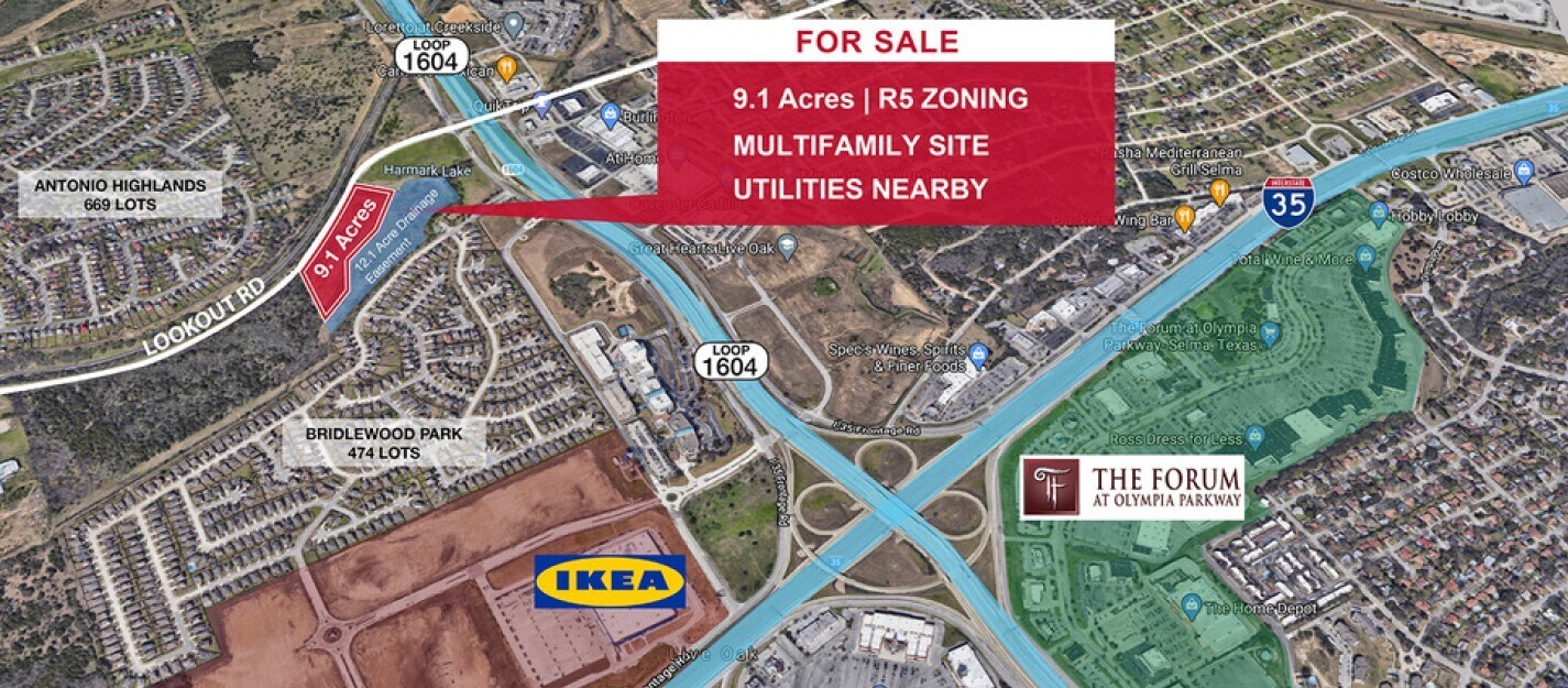 Lookout Rd & Loop 1604, San Antonio, TX for sale Aerial- Image 1 of 7