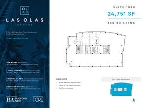 350 E Las Olas Blvd, Fort Lauderdale, FL à louer Plan d’étage- Image 1 de 1