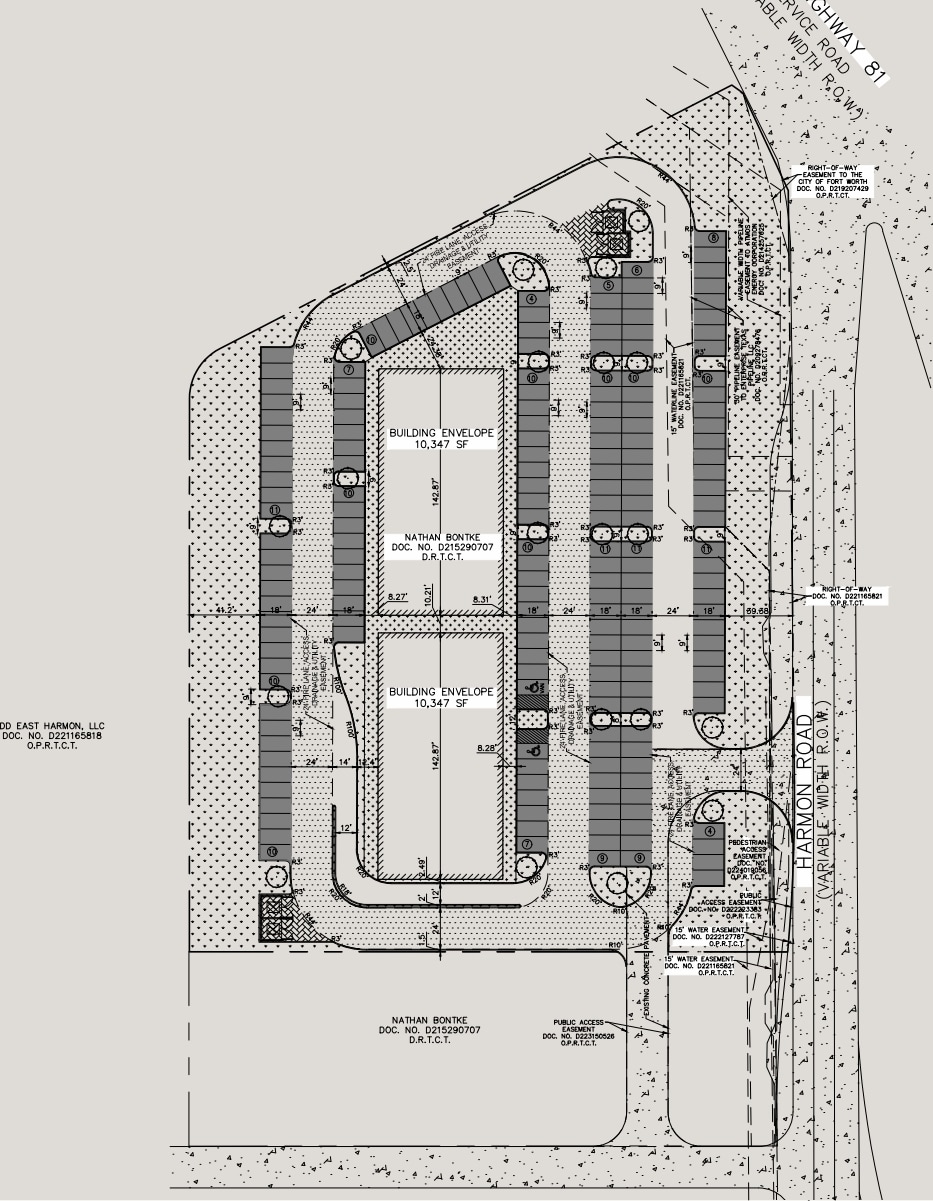 NWC Harmon Rd & E Harmon Rd, Fort Worth, TX for lease Site Plan- Image 1 of 2