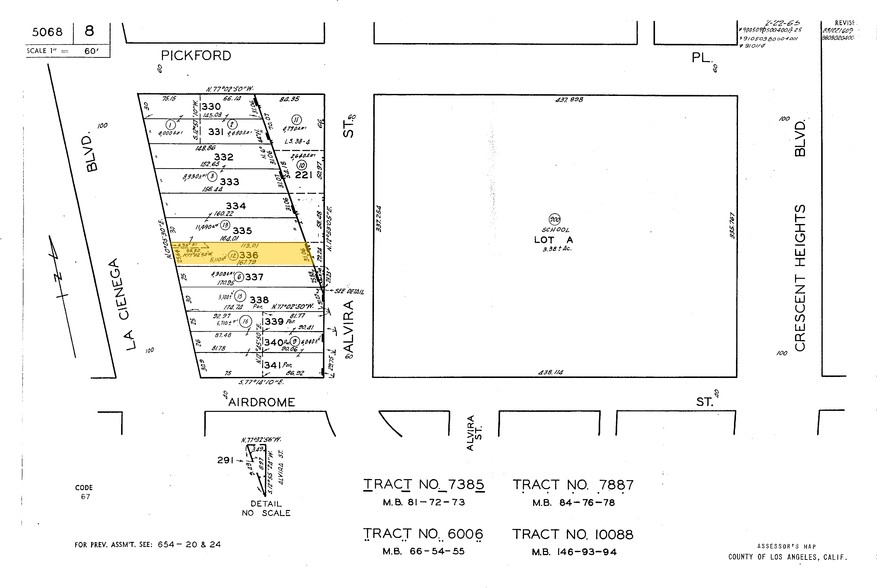 1646 S La Cienega Blvd, Los Angeles, CA à vendre - Plan cadastral - Image 1 de 1