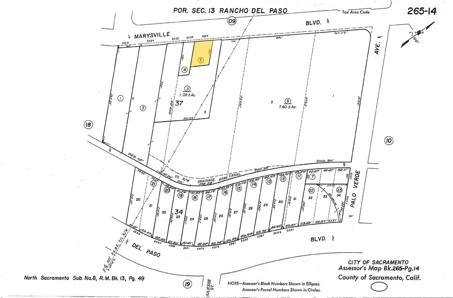 3034 Marysville Blvd, Sacramento, CA à vendre - Plan cadastral - Image 1 de 1