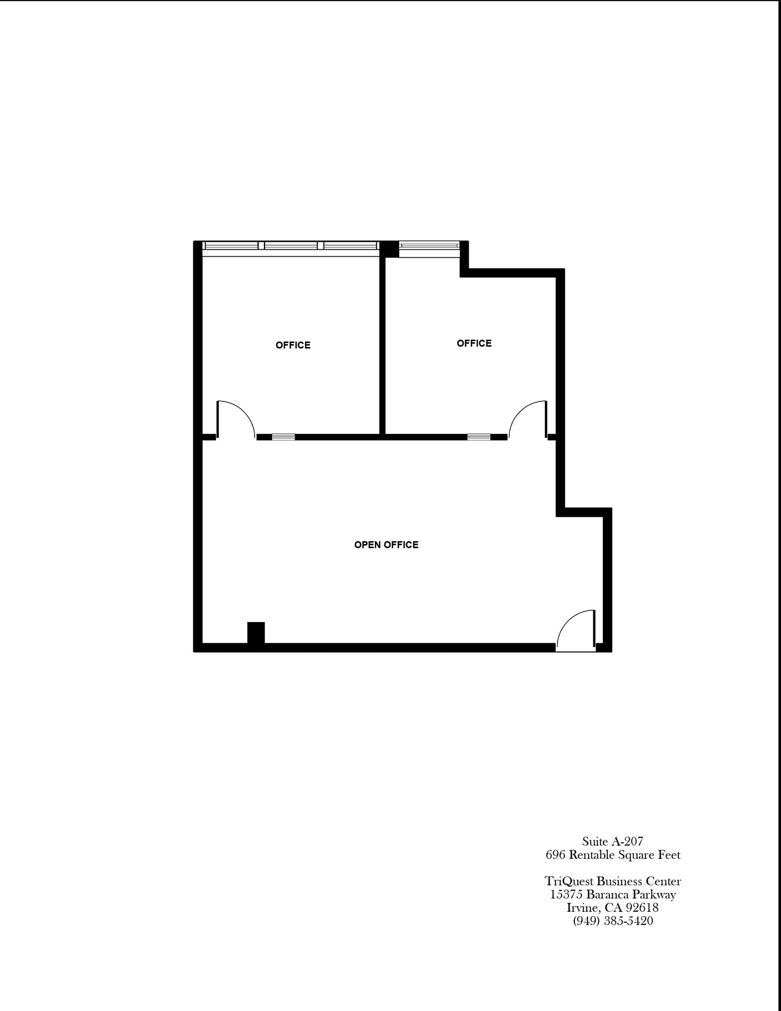 15375 Barranca Pky, Irvine, CA à louer Plan d’étage- Image 1 de 1