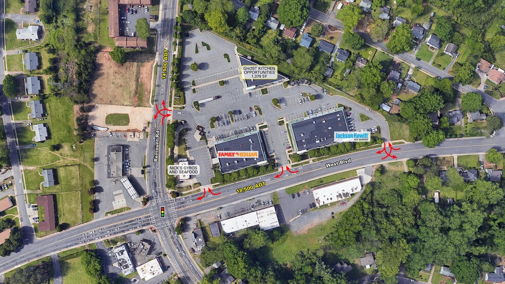 1506-1550 West Blvd, Charlotte, NC for lease - Aerial - Image 2 of 6