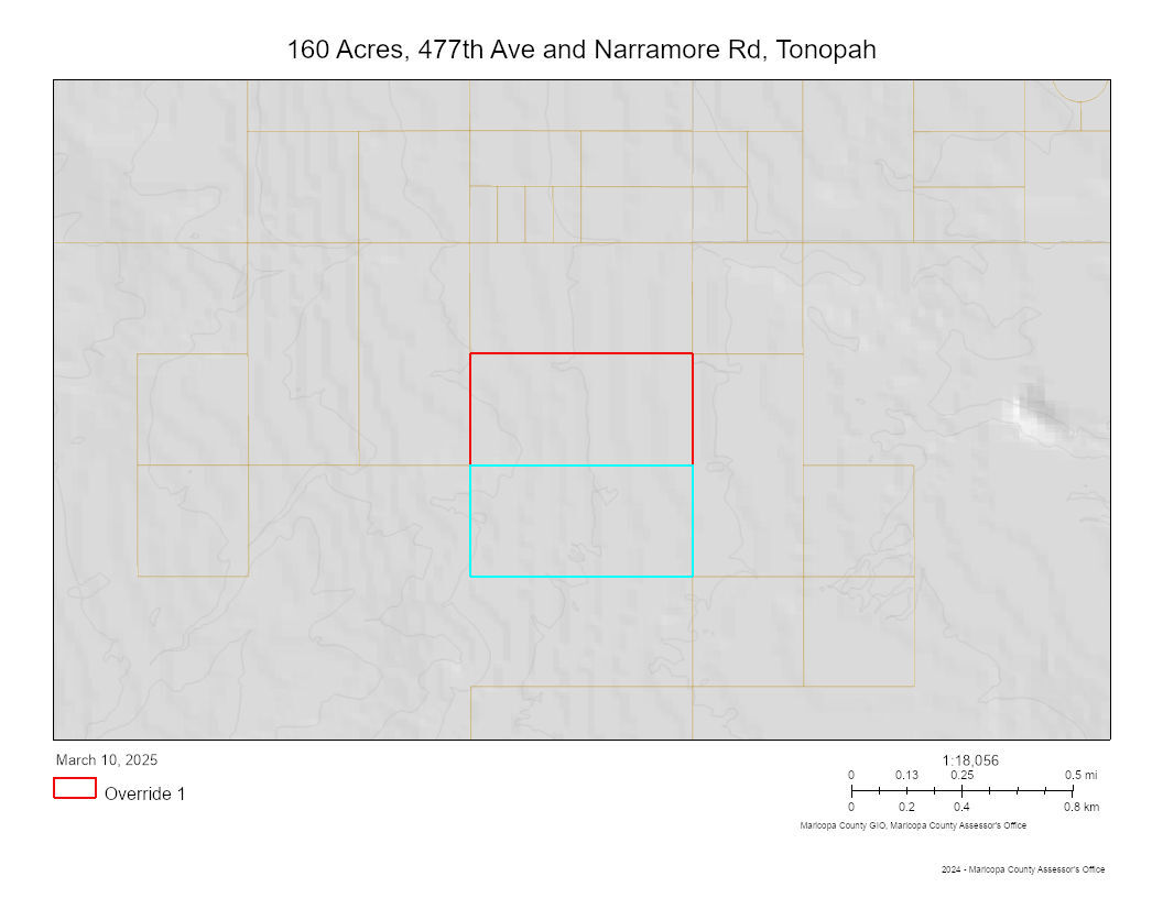 47700 Narramore (appx) rd, Tonopah, AZ for sale Aerial- Image 1 of 2