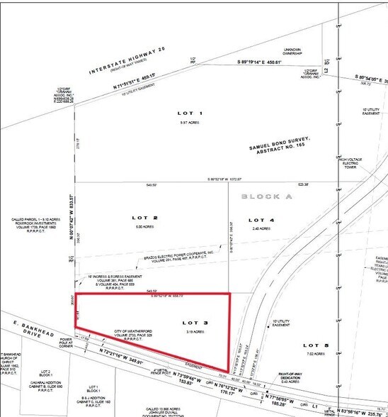 2711 E Bankhead Hwy, Weatherford, TX à vendre - Plan cadastral - Image 1 de 7