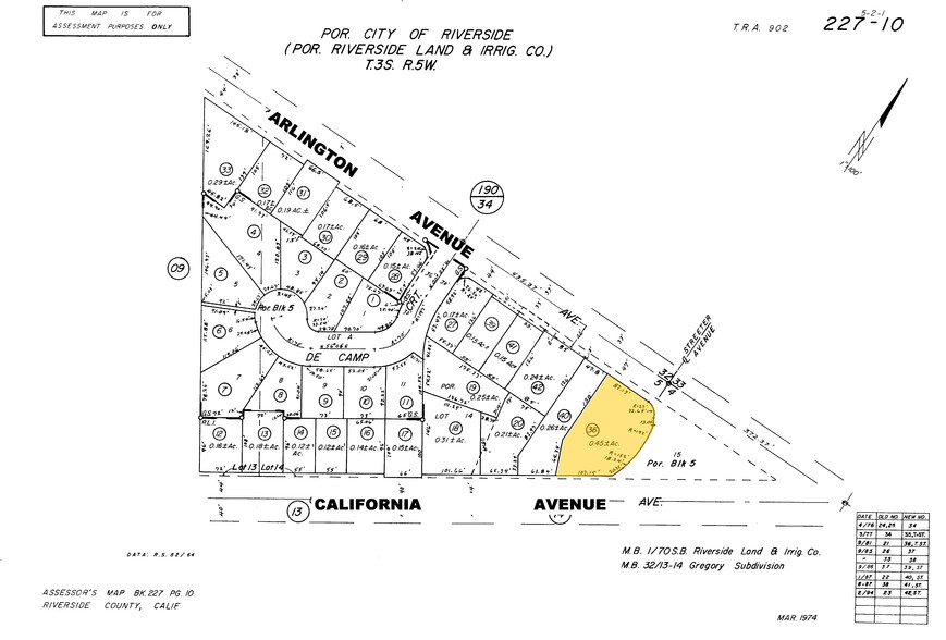 5300 Arlington Ave, Riverside, CA à vendre - Plan cadastral - Image 1 de 1