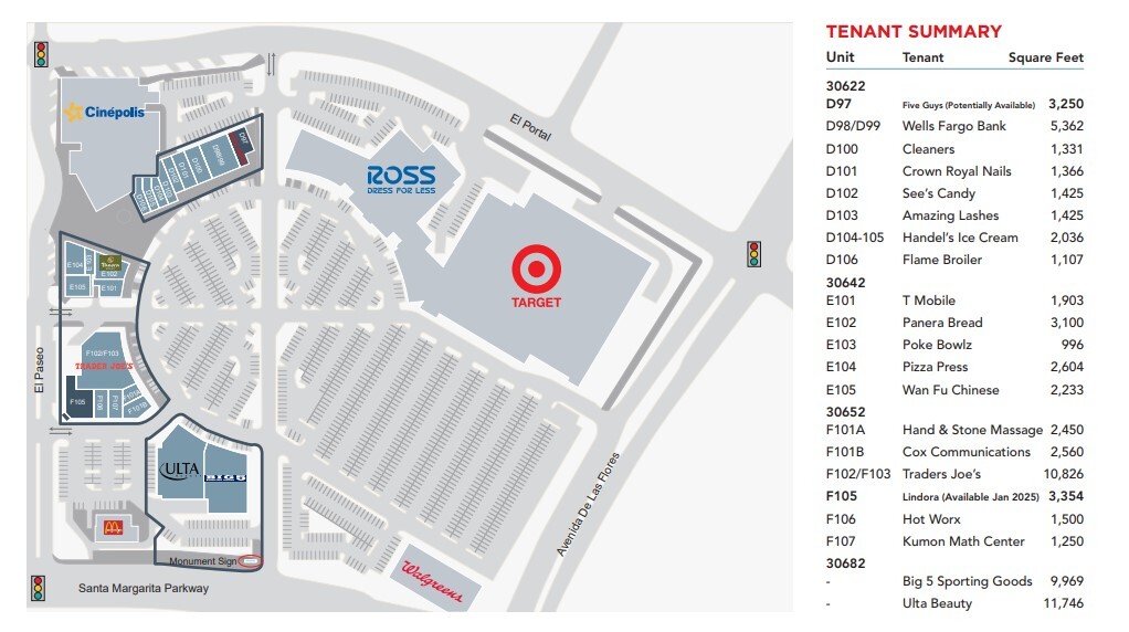 30622-30632 Santa Margarita Pky, Rancho Santa Margarita, CA à louer Plan de site- Image 1 de 1
