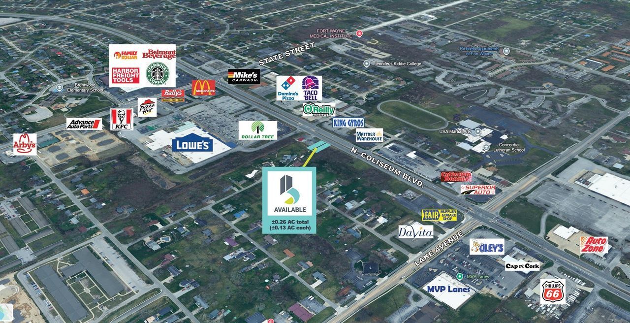 1801 N Coliseum Blvd, Fort Wayne, IN à vendre Aérien- Image 1 de 2