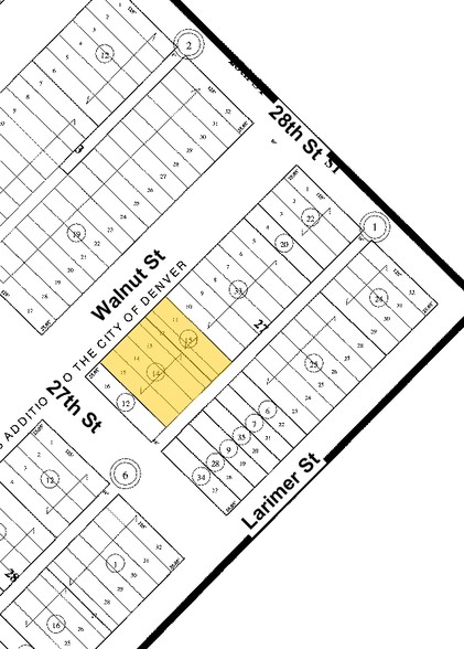 2718 Walnut St, Denver, CO for sale - Plat Map - Image 2 of 8