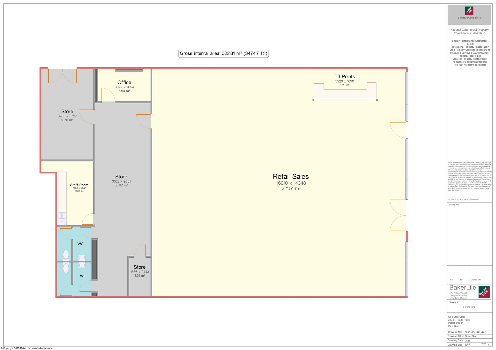 227 St. Pauls Rd, Peterborough for lease Floor Plan- Image 1 of 9