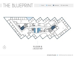 3400 W Riverside Dr, Burbank, CA à louer Plan d’étage- Image 1 de 1