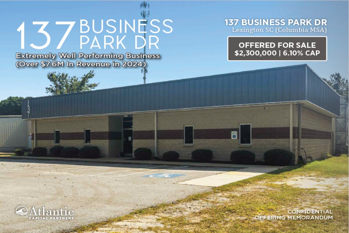 137 Business Park Dr, Lexington, SC à vendre Photo du bâtiment- Image 1 de 5