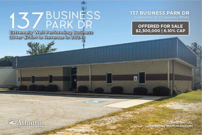 Plus de détails pour 137 Business Park Dr, Lexington, SC - Industriel à vendre
