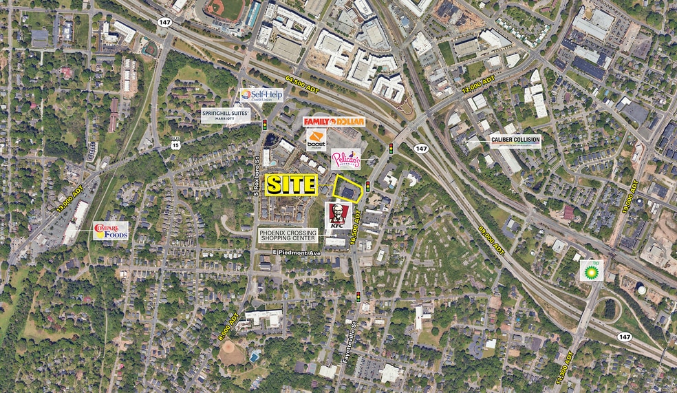 710 Fayetteville St, Durham, NC à louer - Aérien - Image 2 de 7