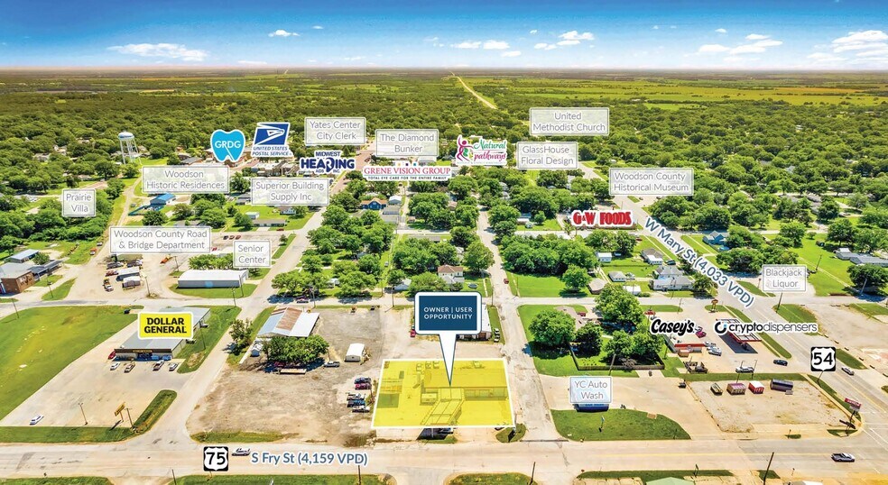 108 S Fry St, Yates Center, KS à vendre - Photo du bâtiment - Image 3 de 5