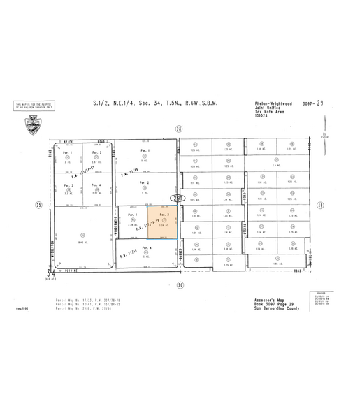 0 Barbet Road, Phelan, CA for sale - Plat Map - Image 3 of 3