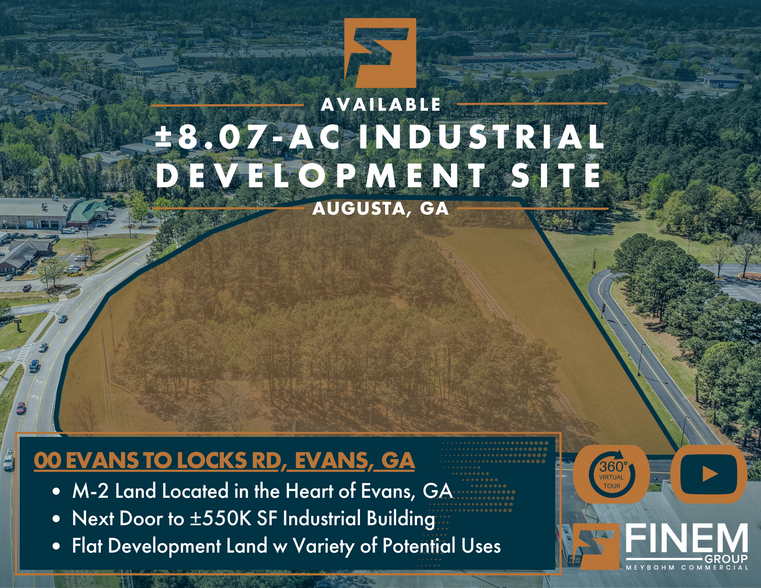 00 Evans To Locks Rd, Evans, GA for sale - Primary Photo - Image 1 of 1