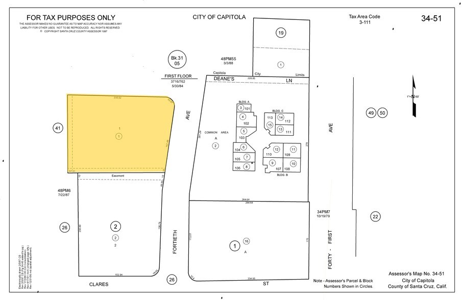 2045 40th Ave, Capitola, CA à louer - Plan cadastral - Image 2 de 2