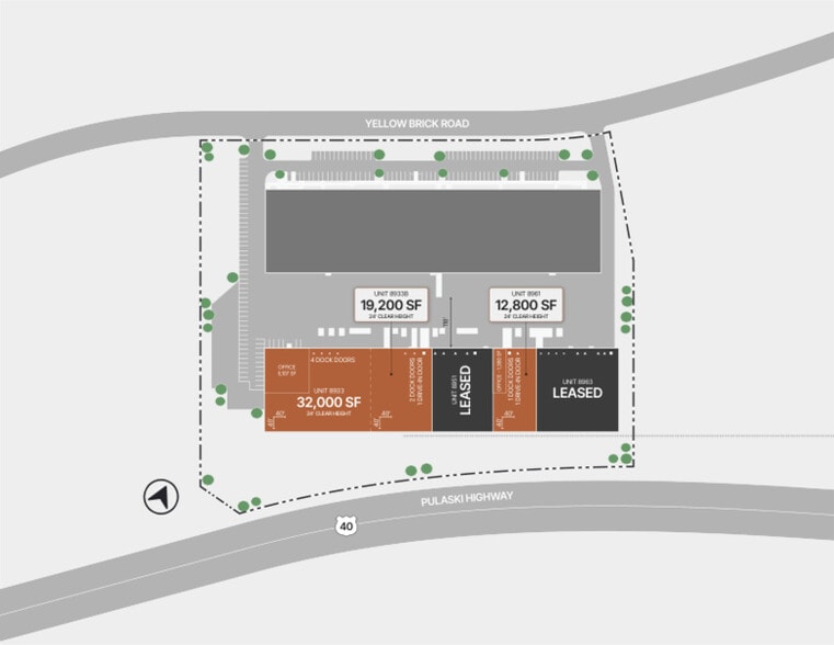 8933-8965 Yellow Brick Rd, Rosedale, MD for lease - Site Plan - Image 2 of 6