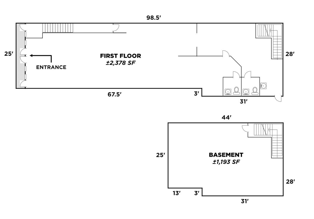 105 W Main St, Durham, NC 27701 - Unité 1st Floor -  - Plan d’étage - Image 1 of 6
