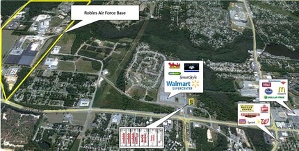 494 Booth Rd, Warner Robins, GA - AERIAL  map view - Image1
