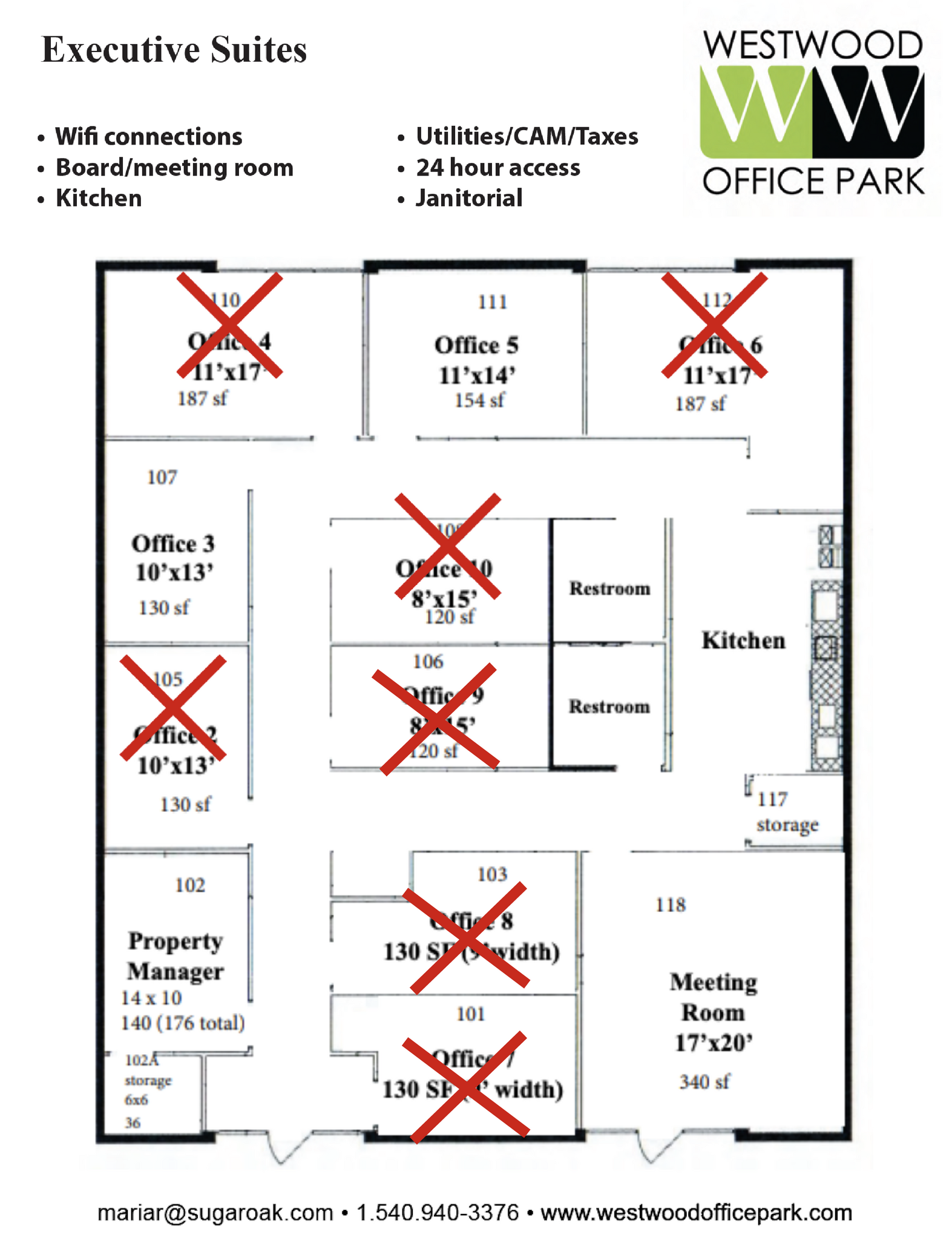 100-810 Westwood Office Park, Fredericksburg, VA for lease Floor Plan- Image 1 of 1