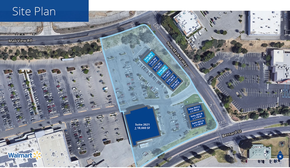 2611-2675 Fashion Pl, Bakersfield, CA for lease - Site Plan - Image 2 of 2