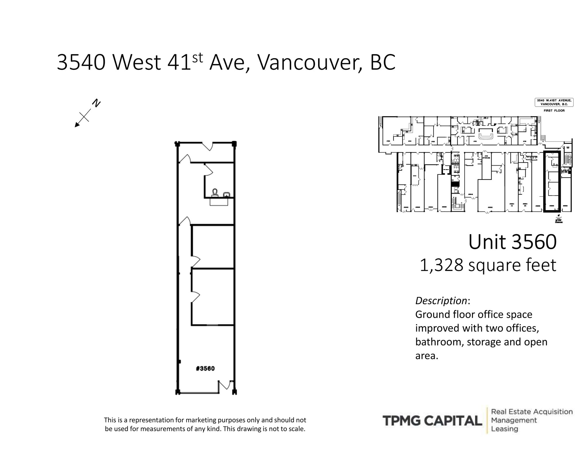 3522-3560 41st Av W, Vancouver, BC à louer Plan de site- Image 1 de 1