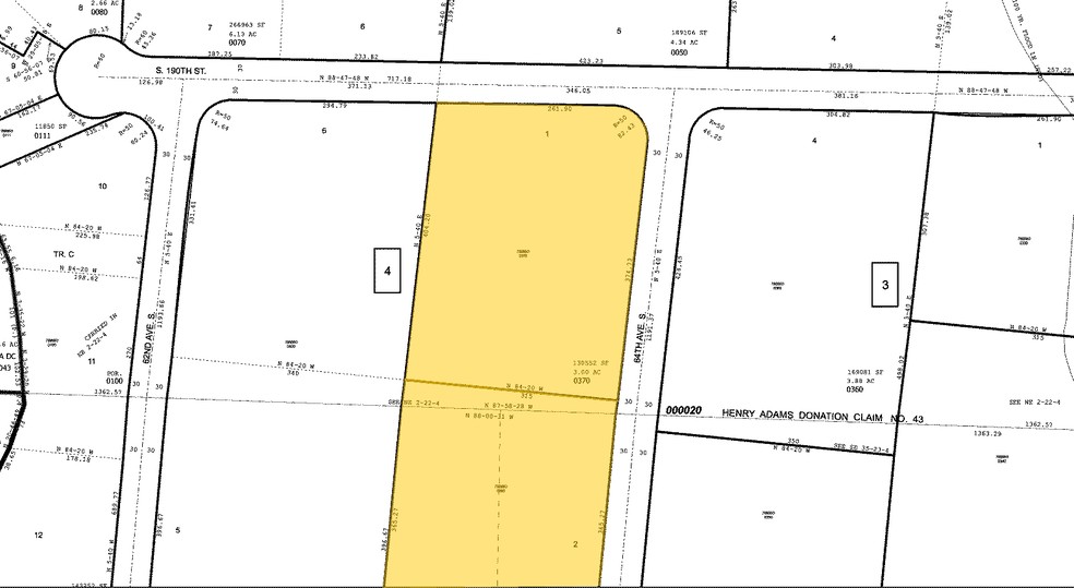 19005 64th Ave S, Kent, WA for lease - Plat Map - Image 2 of 11