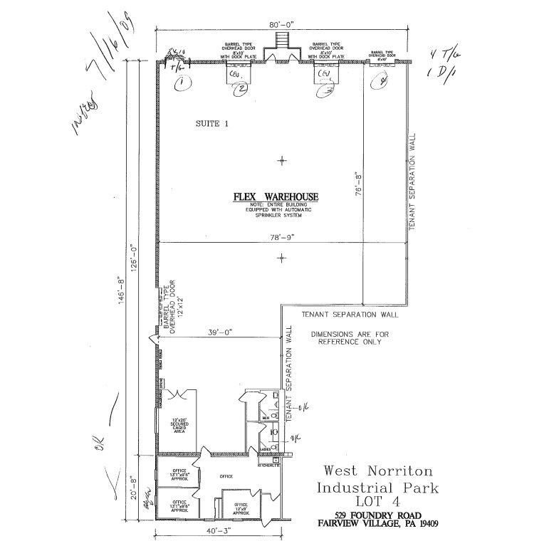 529 Foundry Rd, Norristown, PA à louer Plan d  tage- Image 1 de 1