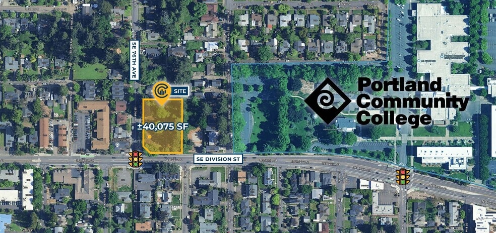 7601 SE Division St, Portland, OR for sale - Aerial - Image 1 of 2