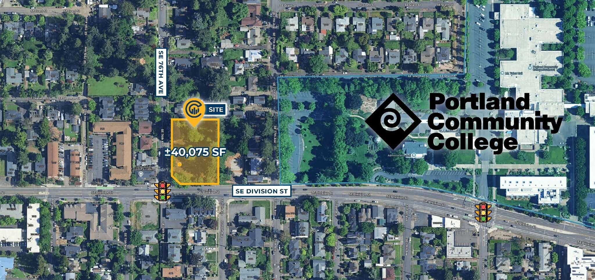 7601 SE Division St, Portland, OR à vendre Aérien- Image 1 de 3