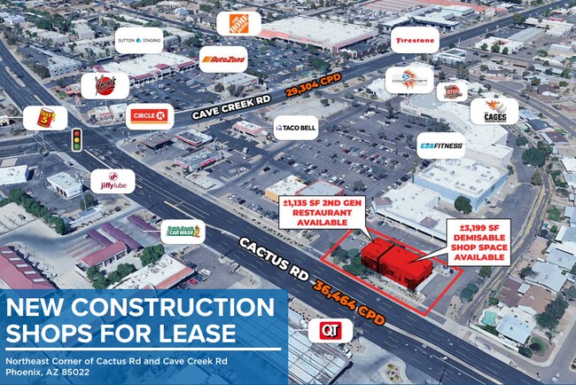 Plus de détails pour 2140 E Cactus Rd, Phoenix, AZ - Bureau/Commerce de détail à louer