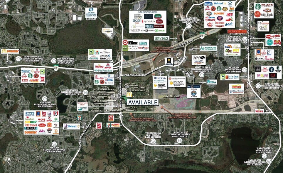 SEC Boggy Creek Rd and Beth rd, Orlando, FL for lease - Aerial - Image 2 of 2