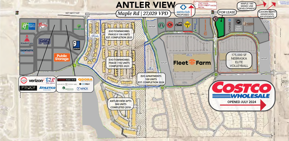 180th & Maple, Elkhorn, NE for lease - Building Photo - Image 2 of 6