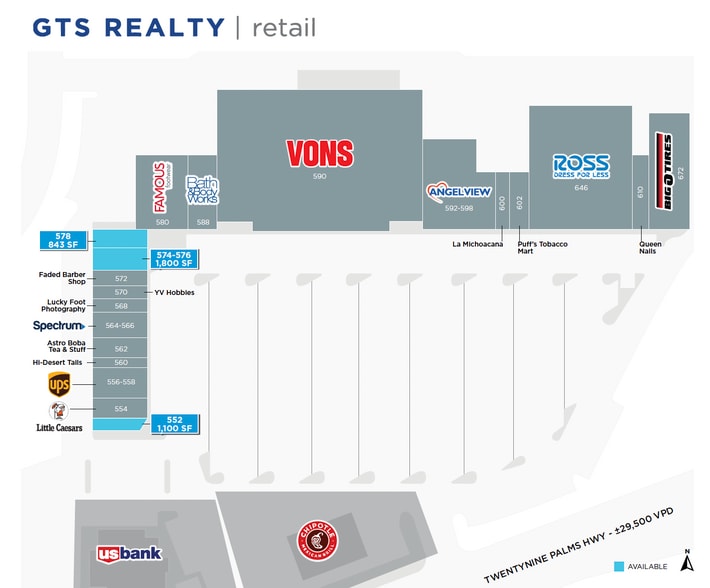 57552-57590 Twentynine Palms Hwy, Yucca Valley, CA for lease - Site Plan - Image 2 of 2