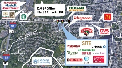 1006-1036 Main St, Waltham, MA - Aérien  Vue de la carte