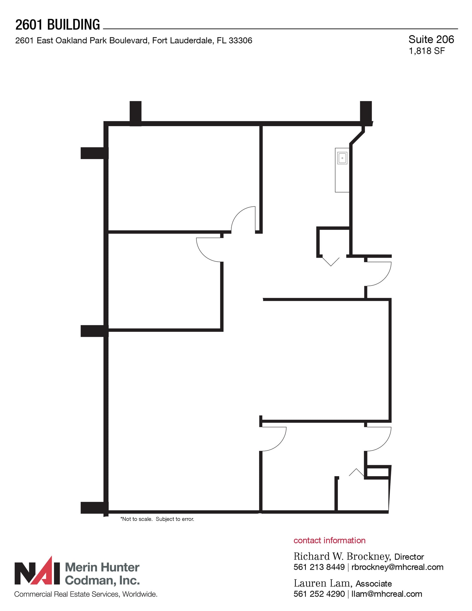 2601 E Oakland Park Blvd, Fort Lauderdale, FL for lease Floor Plan- Image 1 of 1