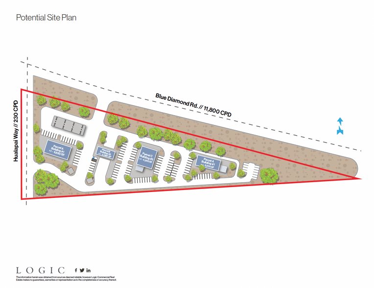 SEC Blue Diamond & Hualapai, Las Vegas, NV à louer - Plan de site - Image 3 de 4