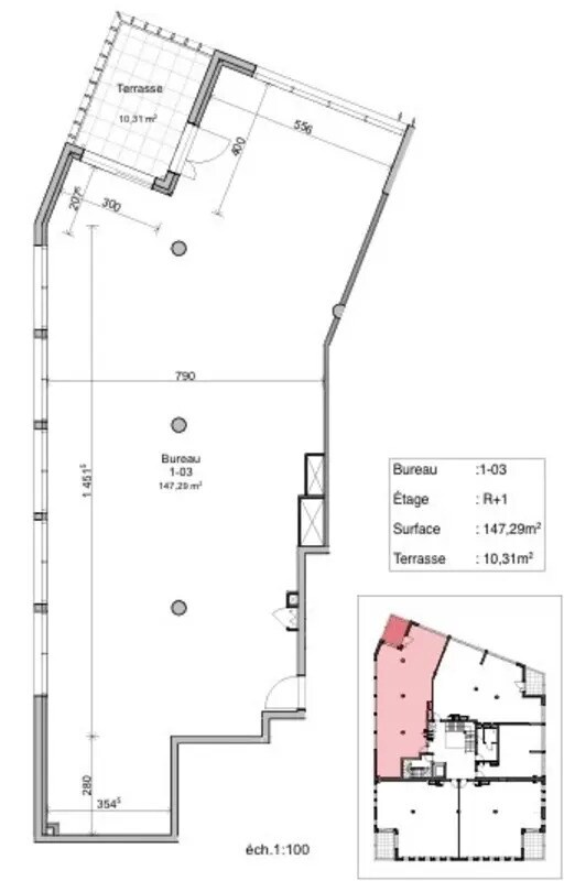 Office in Montpellier for lease Floor Plan- Image 1 of 2