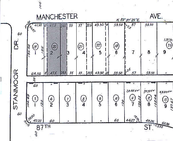 7360 W Manchester Ave, Los Angeles, CA for sale - Plat Map - Image 2 of 2